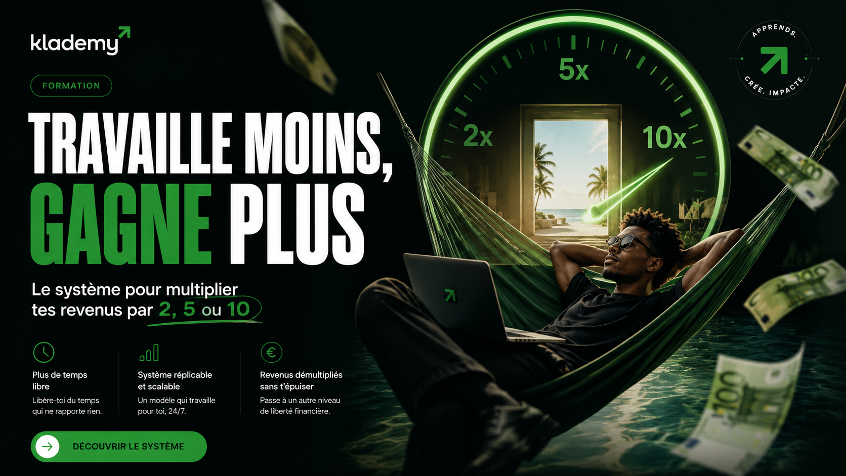 Travaille moins, gagne plus — Le système pour multiplier tes revenus par 2, 5 ou 10